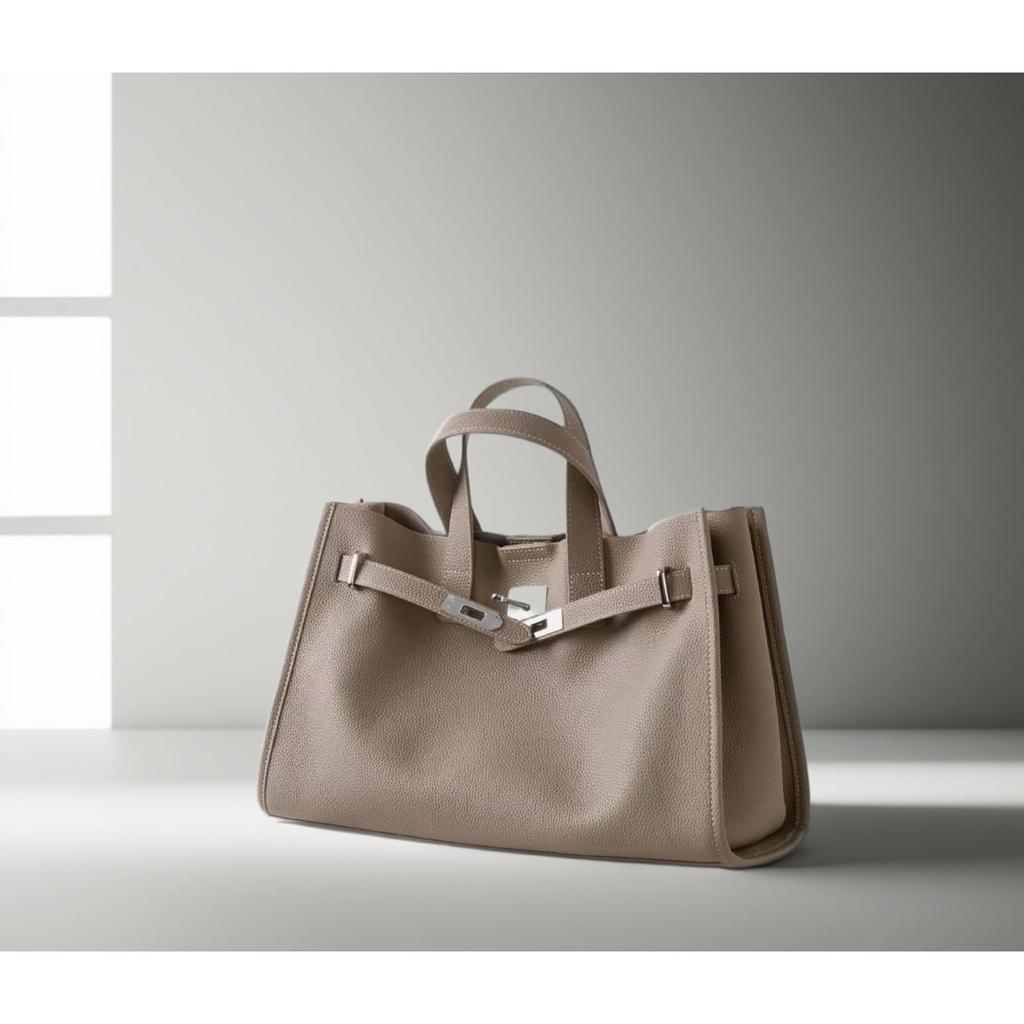 Horizontal Large First-layer TOGO Soft Cowhide Tote Bag Portable Shoulder Bag Women's Medieval Bag Large Capacity