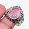 Natural Pink Kunzite Gemstone 925 Sterling Silver Jewelry Ring Size 7.5 AR-18279