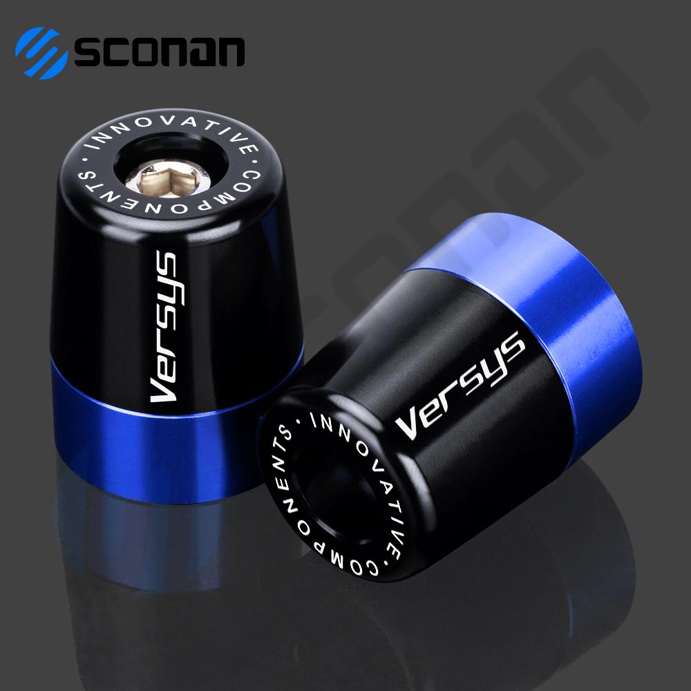 Motorcycle Accessories CNC Handlebar Grips Handle Bar Grip End Cap Plugs For Kawasaki VERSYS 300X 650 1000 VERSYS650