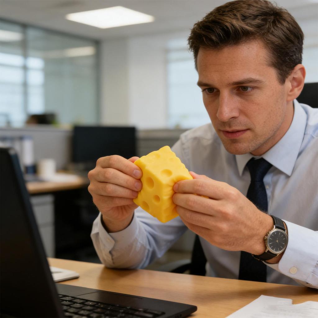 Giant Cheese Stress Toy Slow Rising Food Squeeze Sensory Stress Reliever Cheese Block Decompress Toy for Kids Adults Students