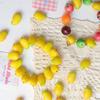 5Pcs Multicolor 3D Fruit Shaped Loose Beads for DIY Handmade Bracelet Keychain Jewelry Making Craft for Home School Use