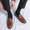 Herren Atmungsaktive Leder-Slipper im koreanischen Stil - Vielseitige Schlupfschuhe