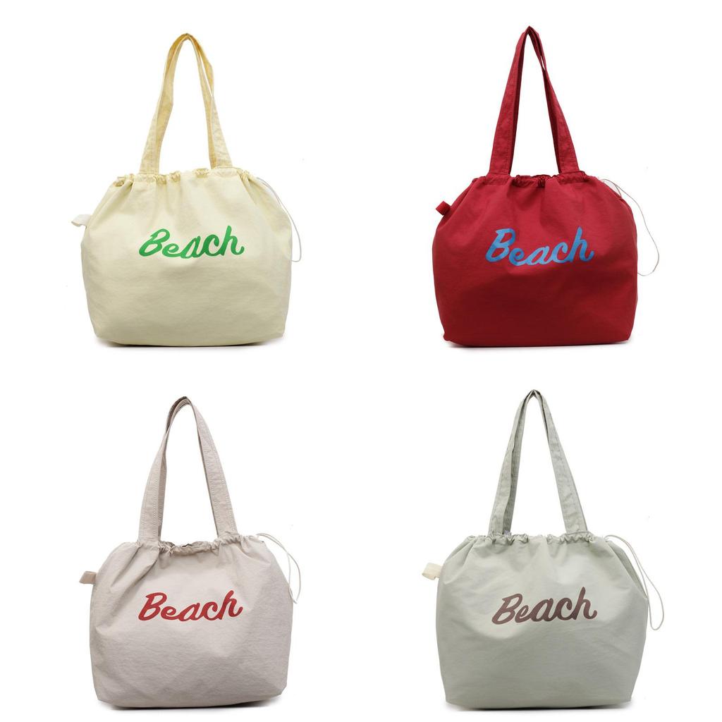 Nylon Letter Bag With Drawstring Closure For Casual Daily Use