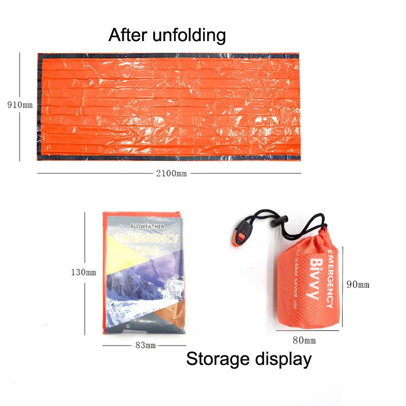 Emergency Sleeping Bag Ultra Waterproof Mylar Thermal Blankets Lightweight Survival Sleeping Bag Keep Warm For Camping Hiking