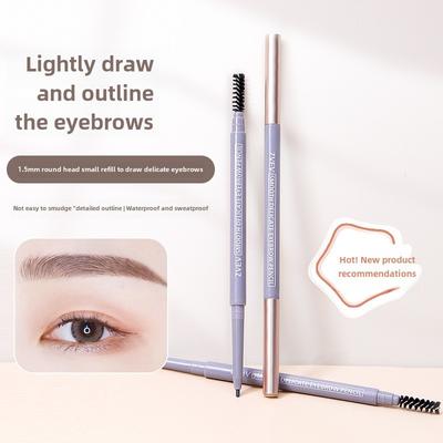 Double Head Eyebrow Pencil Waterproof Non-smudding Natural Three-dimensional Makeup Eyebrow Pencil Lasting Setting Student Fashion Women Cosmetics