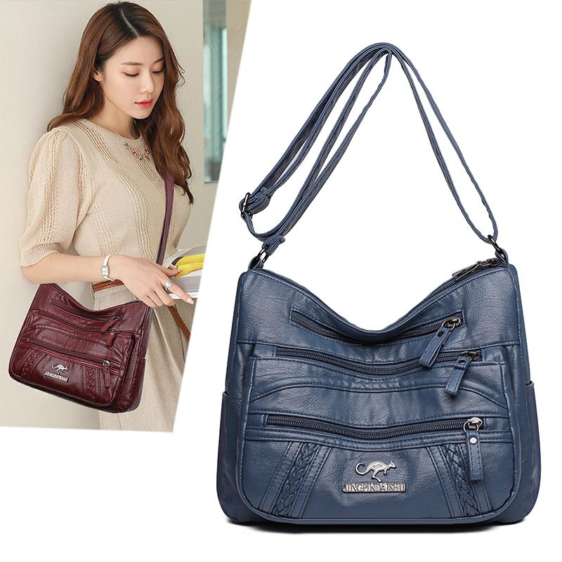 Multi-compartment Simple All-match Middle-aged and Elderly Mother's Large-capacity Casual Shoulder Crossbody Bag