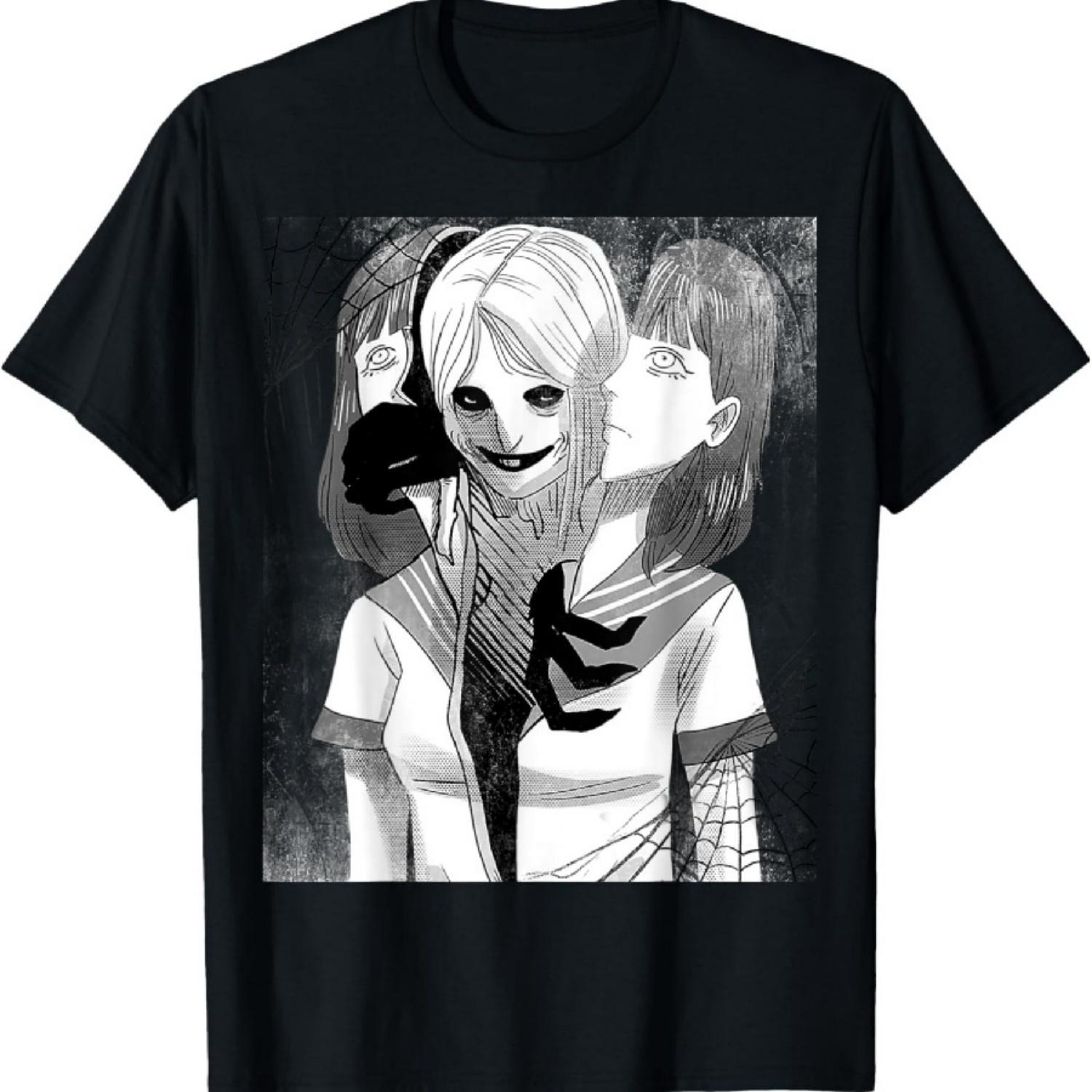 Отаку Аниме Японская Готика Ведьма Оккультная Девушка Ужасы Демон Футболка (2) S