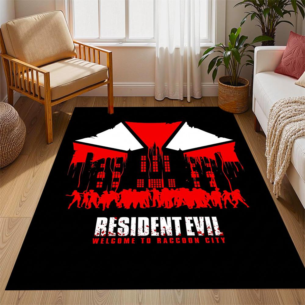 Resident Evil: Regenschirm Horror Teppich Design für Studentenwohnheim Küche Spielzimmer Balkon Rutschfester Teppich Büros Dekorieren Geschenk für Festivals
