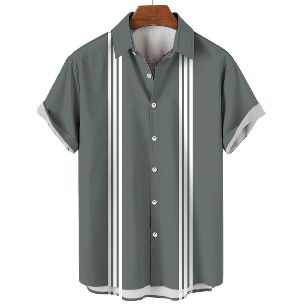 Casual short-sleeve striped shirt, stylish and comfortable for daily outfits.
