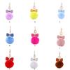 Cute Hairball Keychain PU Decoration Keyring Handbag Waist Pendant Key Chain Ornament Gifts Ring Decorative Accessory