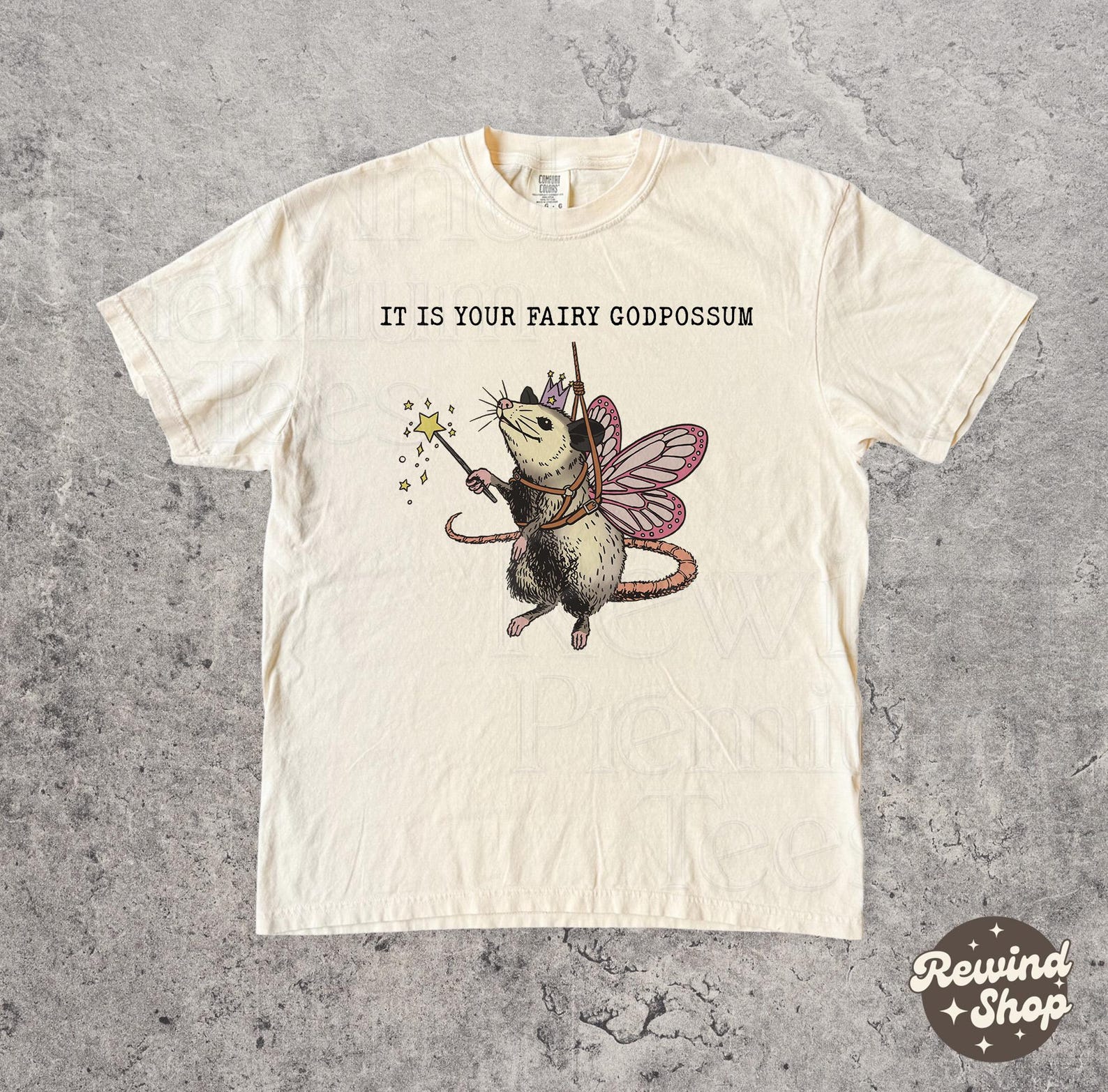 It Is Your Fairy Godpossum Comfort Colors Shirt - Funny Possum Meme Tee - Weird Animal Lover Gift S