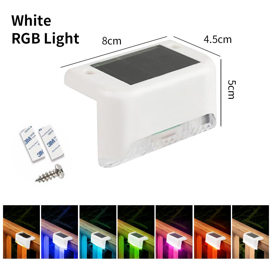 Solar Deck Lights 1 PacK Outdoor Step Lights Waterproof Led Solar Lamp For Stairs Railing Step Fence Yard Patio and Pathway