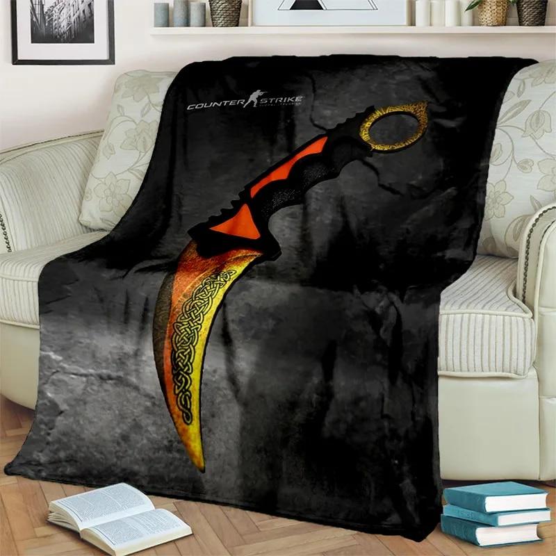Coperta 3D Pistola Coltello USP,AK,M4,AWP, Fucile Pistola Cartuccia, Morbida Coperta Plaid per Casa Camera da Letto Letto Divano Coperta Copertura Picnic Bambini