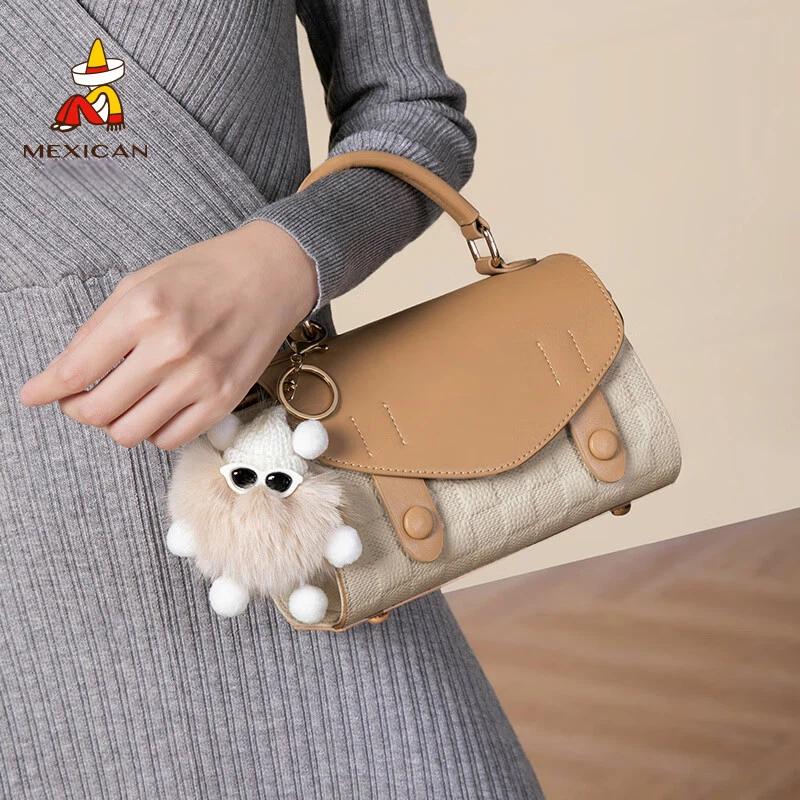 MEXICAN Leather Crossbody Bag, Handbag, Shoulder Bag, White