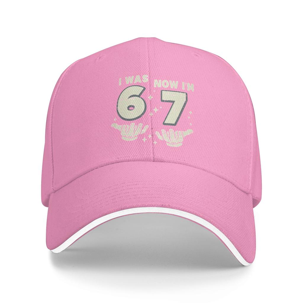 Spring 7th Birthday I Was 6 Now Im 7 Six Seven 6 7 Meme Baseball Cap Tennis Skate Y2k Print Sun Hip Hop Hats Men Baseball Caps