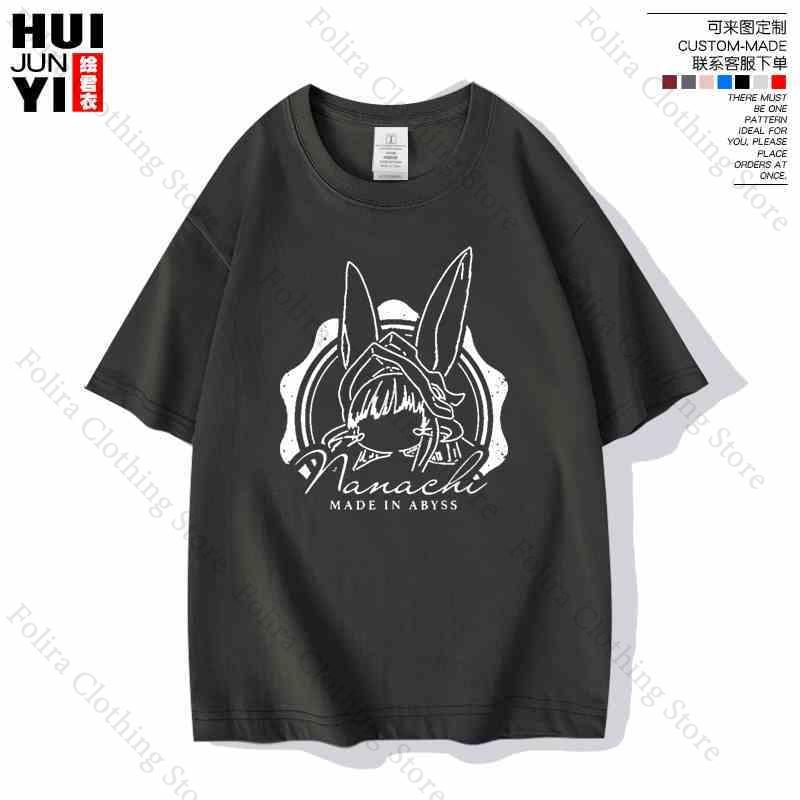 Anime Made in Abyss Series Nanachi Print Tshirt Cotton Summer Tops Short Sleeve Tee Casual Clothes for Unisex Women Tshirt