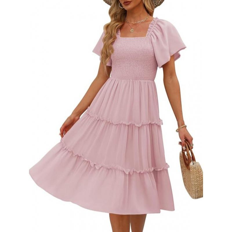 Sleeveless Bridle Pleated Fashionable and Sexy Dress