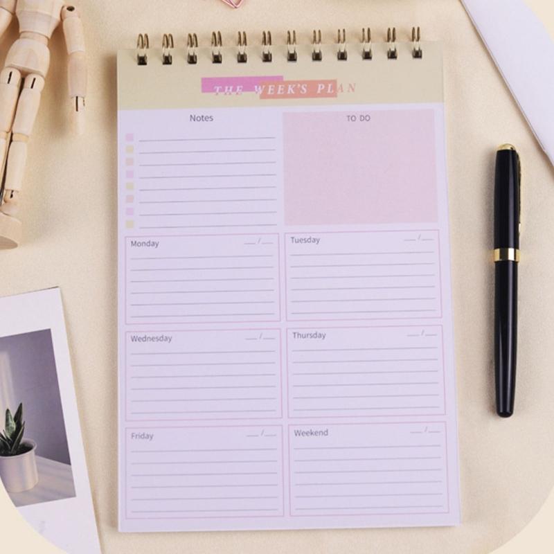 2025 Weekly Planner Notepads To Do List Notebook Twin-Wire Binding Planning Pads for Planning and Organizing Activities
