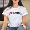 T-shirt unisex Danimarca regalo maglietta bandiera Danimarca Copenaghen Bianco Nero Grigio Scuro