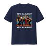 Vintage Retro That 70s Show Were All Alright Cast Print Casual T Shirt Vintage Breathable Graphic Top For Everyday Wear