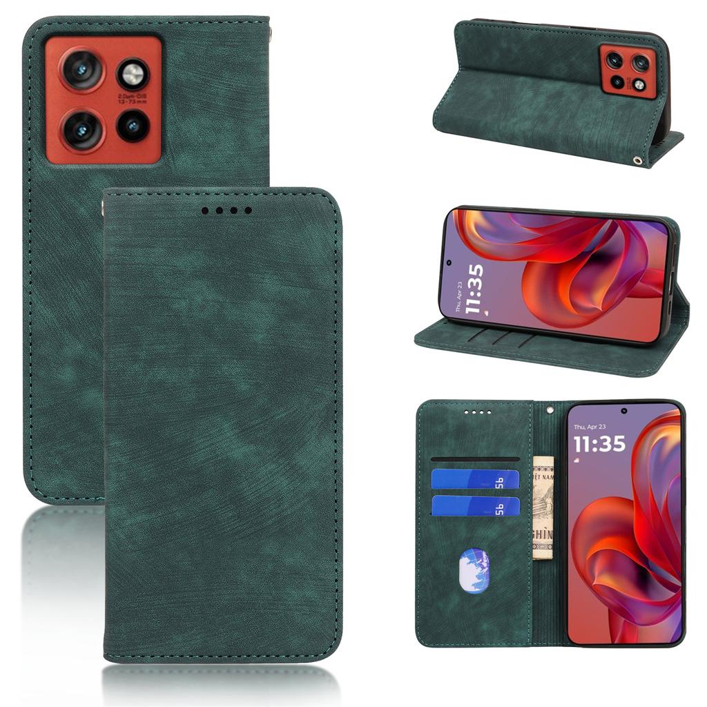 Phone Case For Motorola Edge 50 Neo 5G/Moto S50 5G/ThinkPhone 25 5G ,Strong Magnetic Leather Wallet Cover with Striped Texture