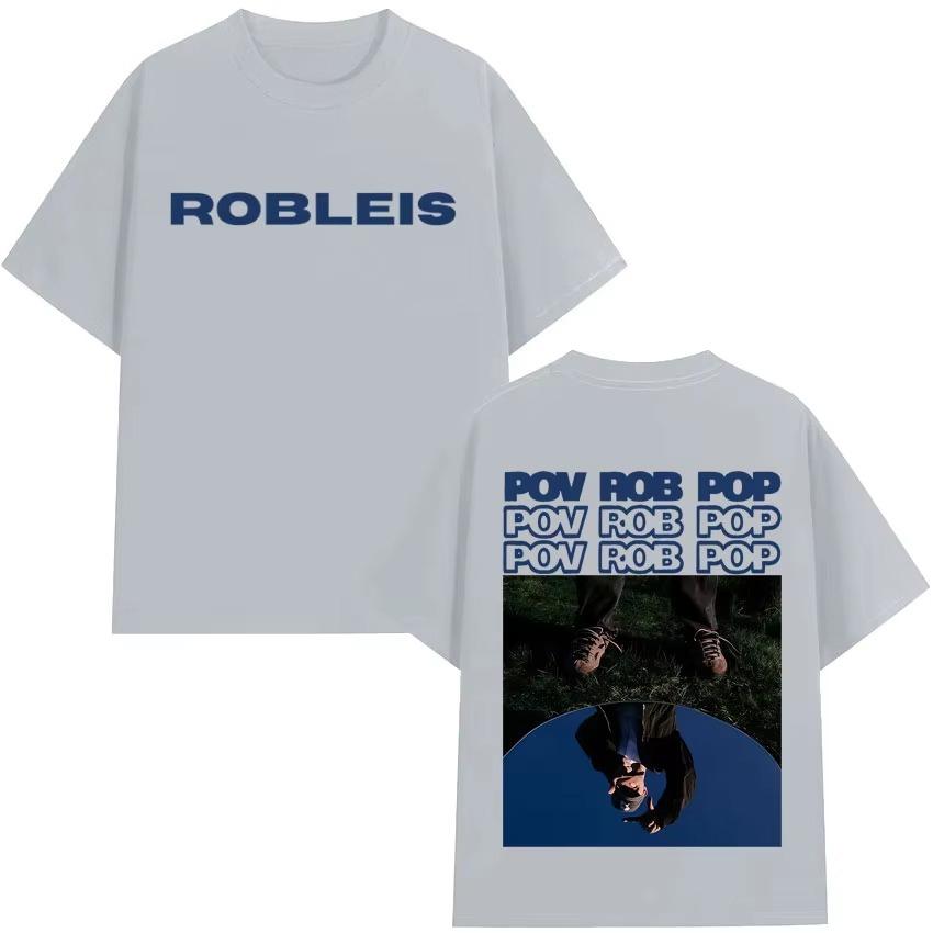 Singer Robleis Pop Music Graphics 2026 Spring Summer Hip Hop Unisex Fashion Tshirts Casual Pure Cotton Gothic Streetwear