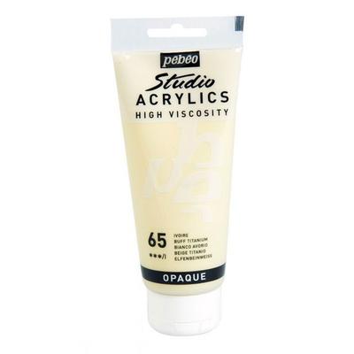 Akrylfärg - Pébéo - Studio - Elfenbenvit - 100 ml - Satinerad - Professionell