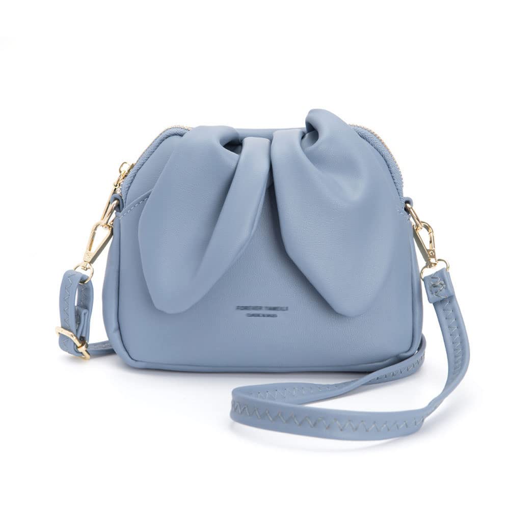 

JoveJek Women s Shoulder Bag, Crossbody Bag with Rabbit Ears and Smartphone Pouch, Adjustable Length, Genuine Leather, Soft, Lightweight,