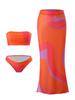 Sleeveless Sexy European & American Bikini: Three-Piece Swimsuit Set