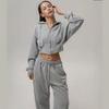 Zipper Hooded Sweatshirt and Pants Set Zipper Hooded Sweatshirt Pants Suit