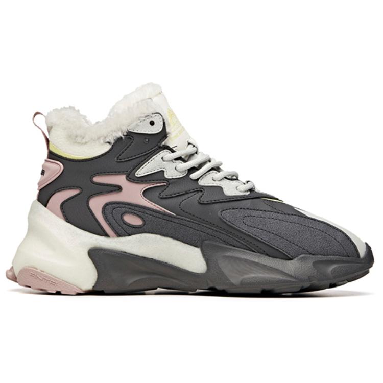 Anta Life Collection Fleece lined Cushioning Slip Resistant Abrasion Resistant Thermal Mid top Casual Shoes Women's 922048910-2