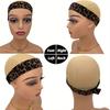 3pcs Wig Elastic Band Silvery Leopard Black Lace Melting Band for Laying Edges Down Meling Lace Wig Band Adjustable Band