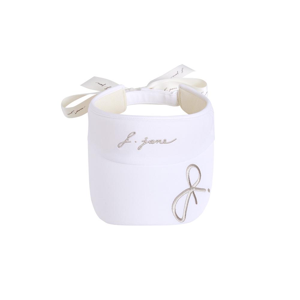 J.JANE Logo Ribbon Sun Cap (Ivory)