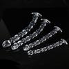 40cm Glass Dildo Artificial Penis Dick Crystal Anal Bead Butt Plug Prostate Massage Masturbate Sex Toy For Adult Women