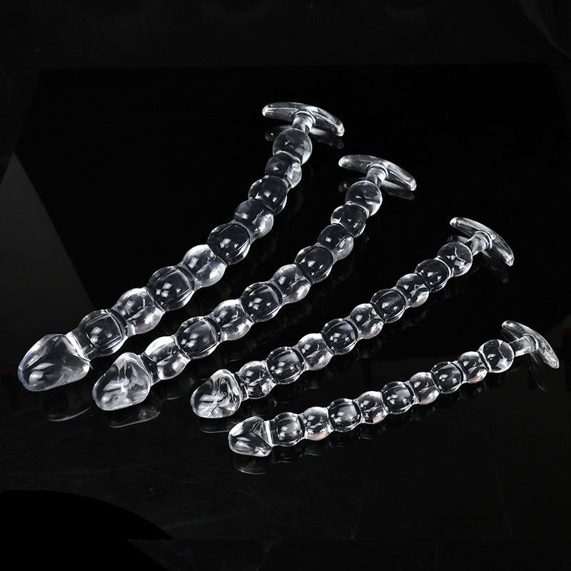 40cm Glass Dildo Artificial Penis Dick Crystal Anal Bead Butt Plug Prostate Massage Masturbate Sex Toy For Adult Women
