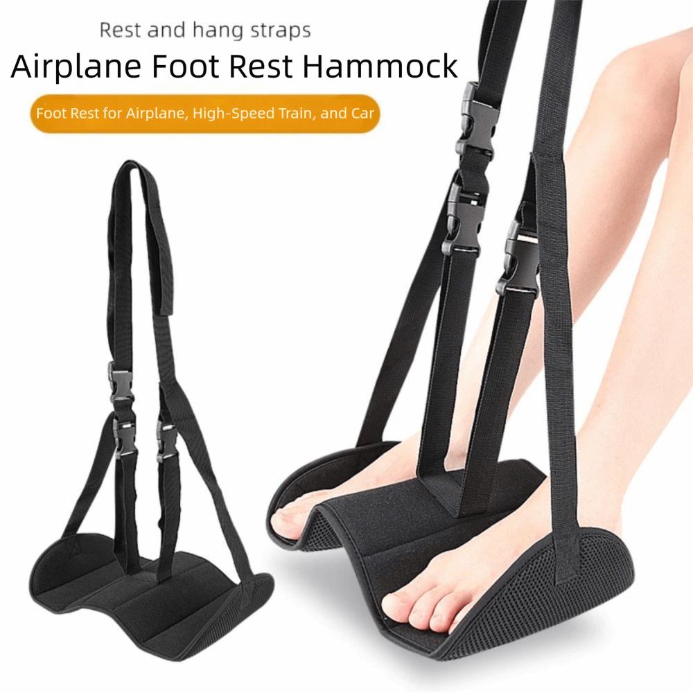 Breathable Airplane Foot Hammock Adjustable Airplane Foot Rest Leg Support Cushion  Train Bus