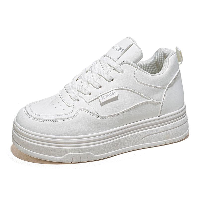 Muffin thick-soled heightening sports shoes casual board shoes women's 2026 autumn new versatile dad shoes