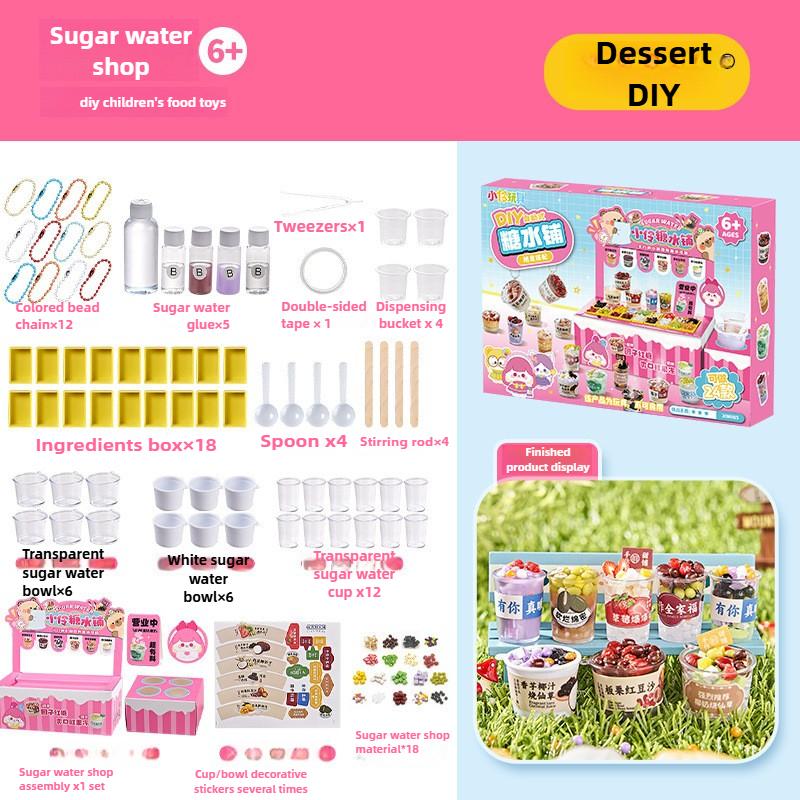 

Mini Diy Dessert Craft Kit Pretend Play Sugar Art Hanging Ornament Toy For Girls Creative Role Play Birthday Gifts Non-Edible