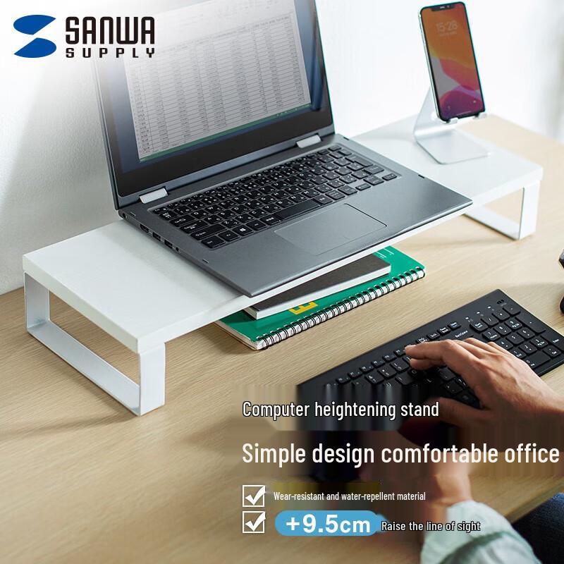 Sanwa Monitor Riser Desk Organizer