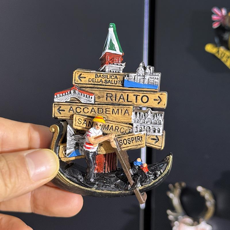 3D City Travel Souvenir Magnets: European and Global Regions