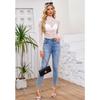 Women Sexy Slim Fit Lace Mesh Long Sleeve Pullover Bottoming Shirt