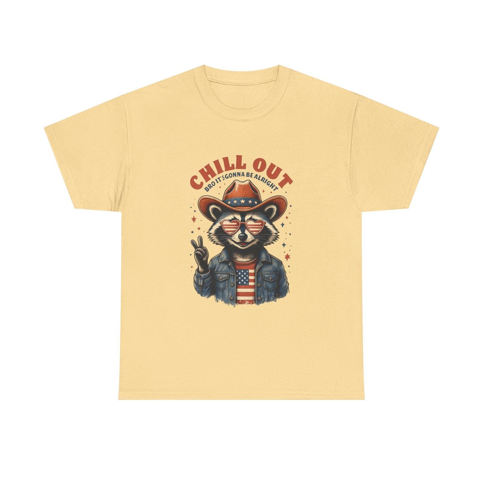 Chill Out Raccoon, Unisex Tee, Funny Graphic Shirt, Animal Lover Gift Casual Tee 2XL