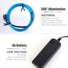 Car Interior Atmosphere Lamp Strip Shearable Neon EL Cold Light Wire Light AA Battery Controller Ambient Decorative Light Lamp