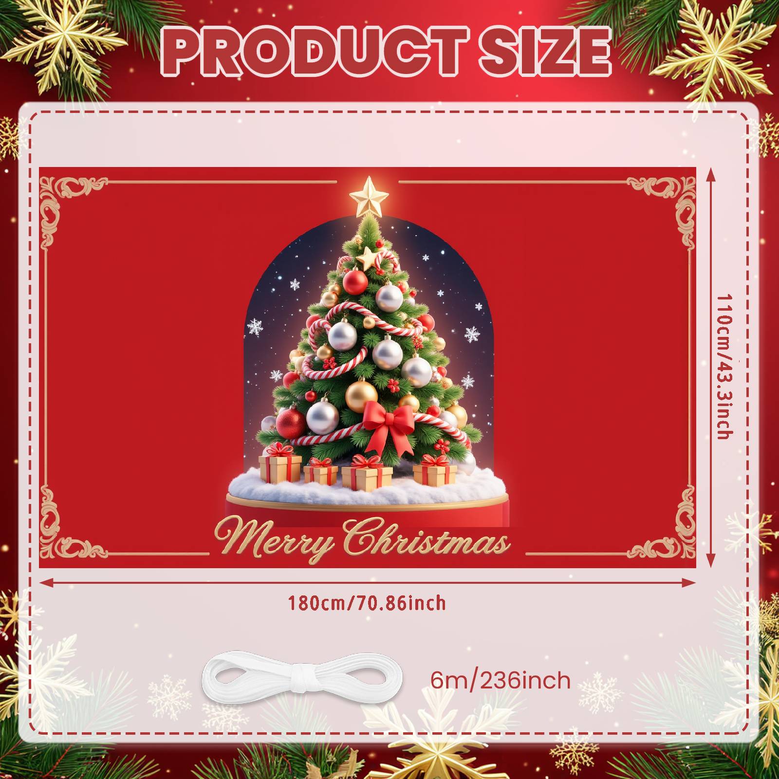 Xmas Party Banner Red Background Christmas Banner Holiday Banner Snowflake Pattern For Winter Holiday Office Party Xmas