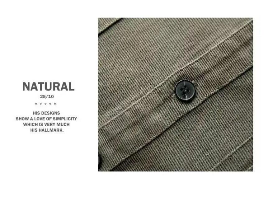 Men's Cross-Border 2025 Workwear: Loose Long-Sleeve Cardigan Shirt for Spring & Autumn