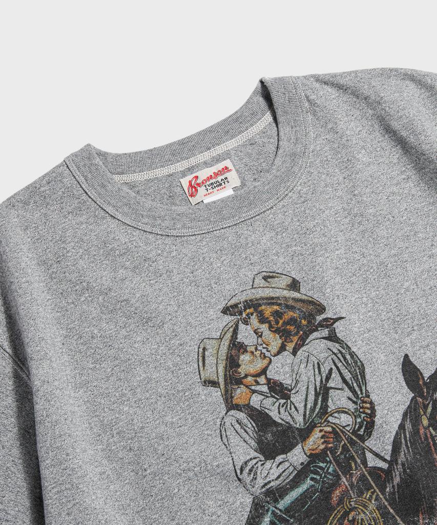 Beulonseun West Romance Loopwheeled Graphic Tee Melange