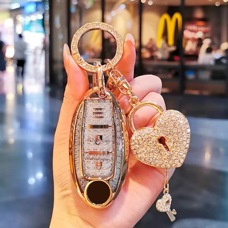 Suitable For Nissan Keycase Tea Sylphy X-Trail Kicks Patrol Bluebird Tiida Qashqai Keycover Keyshell Keychain Nissan Key Shell