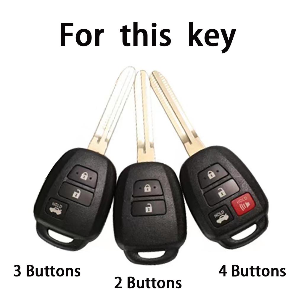 2/3/4 Buttons TPU Auto Shell Fob Holder Protector For Toyota Camry Rav4 Corolla Tacoma Vios Prius C Highlander Car Key Cover Cas