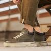 New shoes microfiber leather surface British casual retro comfortable mid-top thick-soled cushioning skateboard shoes