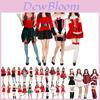 Festive Adult Female Santa Costume Cozy Polyester Outfit For Christmas Party Celebration